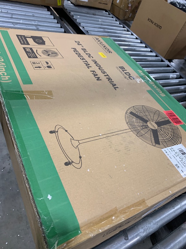 Photo 1 of 24'' Outdoor Pedestal Fan, 4 Speed Oscillating Pedestal Fan with All Sealed Brushless DC Motor, Outdoor Fans for Patios Waterproof, Heavy Duty Industrial Fan for Commercial, Garage, Warehouse, Factory