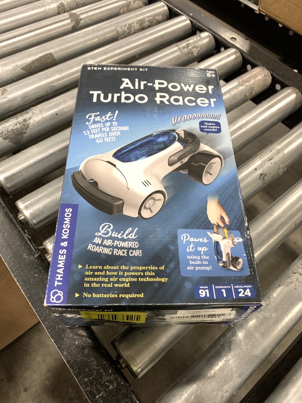 Photo 1 of Thames & Kosmos Air-Power Turbo Racer STEM Experiment Kit | Build a Race Car with Air-Powered Engine, No Batteries Required, Travels 60 Feet, 9mph, Durable Parts for Lengthy Play, Explore Clean Energy