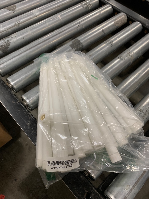 View 2 of Treela 24 Pcs Flameless Taper Candles Battery Operated Bulk Fake 11 Inch Candles Light LED Candlesticks Flickering Tapered for Wedding Halloween Christmas Decoration(White,Basic)