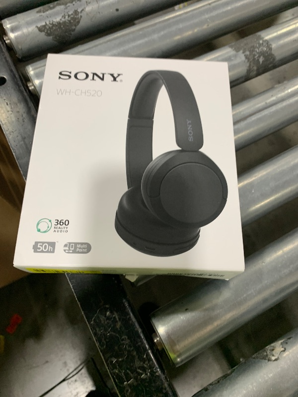 Photo 1 of Sony WH-CH520 Wireless Headphones Bluetooth On-Ear Headset with Microphone and up to 50 Hours Battery Life with Quick Charging, Black