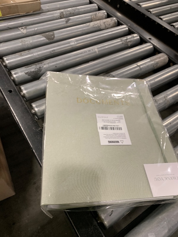 Photo 1 of Aesthetic Document Organizer - Sturdy Linen 3-Ring Binder Safely Stores All Your Important Documents and Files in One Place - Easy to Use Expanding Storage Folder Incl. Envelopes, Pockets & Labels
