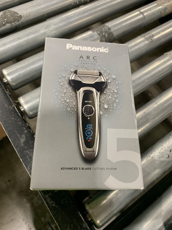 Photo 1 of Panasonic ARC5 Electric Razor for Men with Pop-Up Trimmer, Wet/Dry 5-Blade Electric Shaver with Intelligent Shave Sensor and Multi-Flex Pivoting Head – ES-LV65-S (Silver)