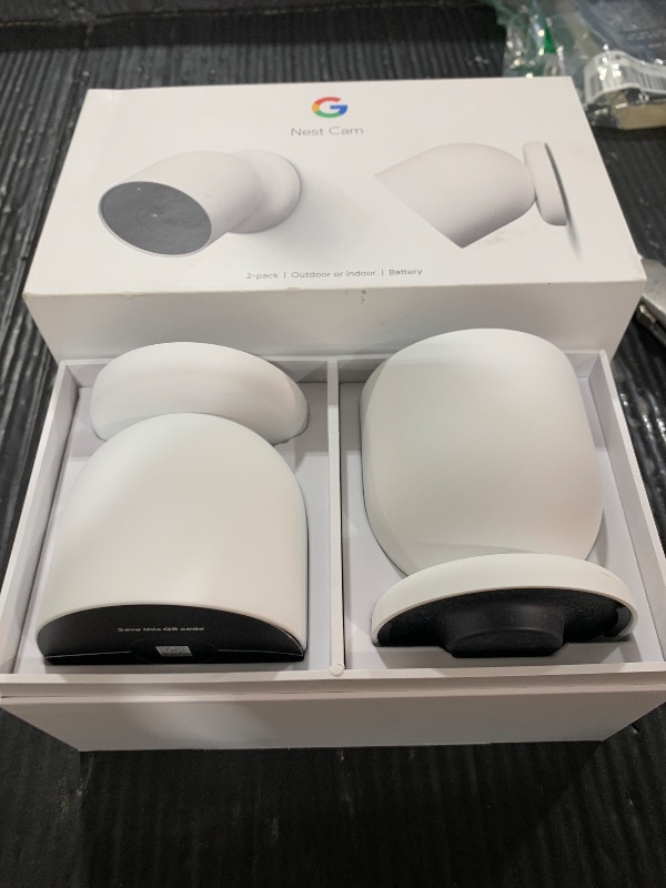 Photo 1 of Google Nest Cam Outdoor or Indoor, Battery - 2nd Generation - 2 Count (Pack of 1)