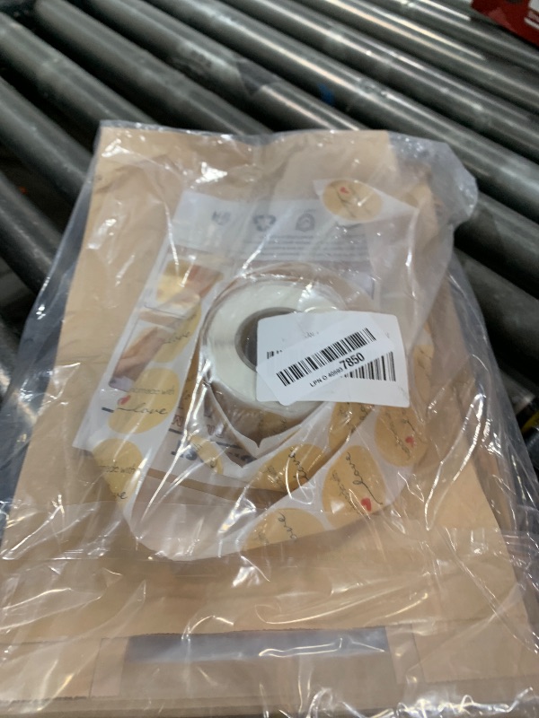 Photo 1 of NOONEAST 100 Pack Large Paper Bread Bags for Homemade Bread Sourdough Bags 14" x 8.3" x 3.5" with Tin Tie Tab Lock Clear Front Window Bakery Bag Packaging Cookie Bag with Label Seal Stickers