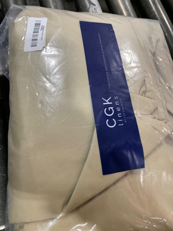 Photo 1 of Extra Deep Twin XL Sheet Set - 4 Piece Breathable & Cooling Sheets - Hotel Luxury Bed Sheets Set - Easy & Secure Fit - Soft, Wrinkle Free & Comfy Sheets Set - Beige Sheet Set with Extra Deep Pockets