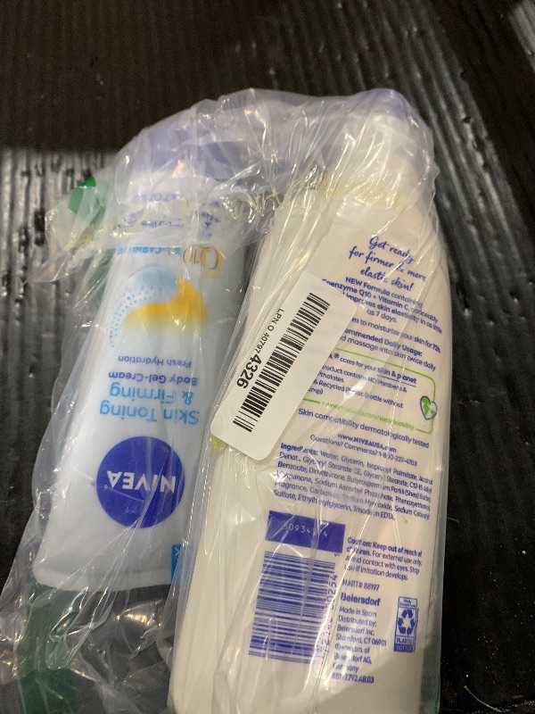 Photo 1 of NIVEA Skin Firming Body Lotion Variety Pack with 16.9 Fl Oz Hydrating Body Lotion and 6.7 Oz Skin Firming Gel Cream