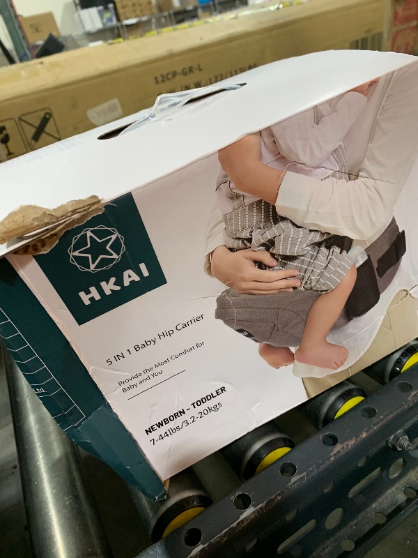 Photo 1 of HKAI Baby Hip Carrier, Mom’s Choice Award Winner, Baby Carrier with Adjustable Waistband & Breathable Mesh, Ergonomic Carrier with Non-Slip Hip Seat Surface for Newborns & Toddlers, (Grey)