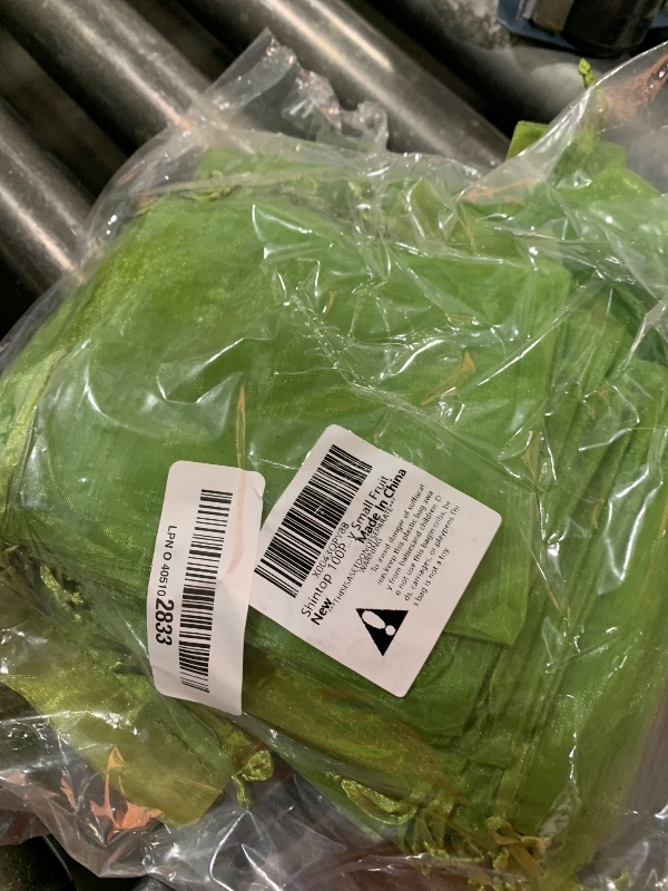 Photo 1 of Shintop 100Pcs Fruit Protection Bags, 4x6 Inch Green Strawberry Netting Cover Drawstring Mesh Bags Pest Barrier for Blueberry Small Fruit