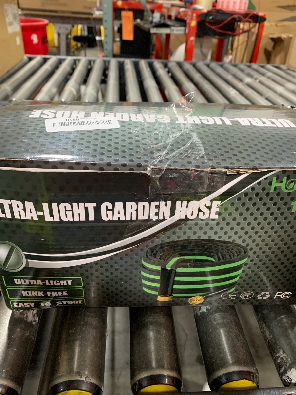 Photo 1 of HODUP 100FT Lightweight Super Flexible Garden Hose - Kink-Free, Non-Expanding, Easy Storage for Yard Lawn Outdoor Use (Black-Green)