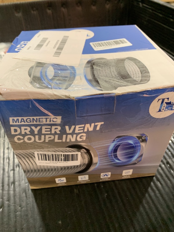 Photo 1 of Magnetic Dryer Vent Coupling DV180 - Airtight Seal, Quick-Connect & Easy Clean, Strong Magnet Self-Alignment, Includes 4" Duct and two Clamps