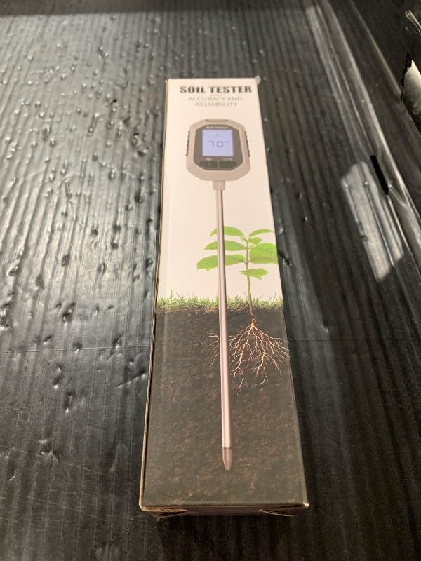 Photo 1 of YAMRON 4-in-1 Soil Moisture Meter Digital Plant Temperature/Soil Moisture/PH Meter/Sunlight Intensity Backlight LCD Display Soil Test Meter for Gardening, Farming and Outdoor Plants