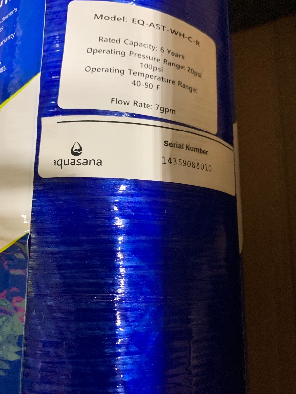 Photo 1 of Aquasana Rhino Whole House Filter Replacement Tank 6YR 600,000 Gallons 14 GPM, (Pack of 1)
