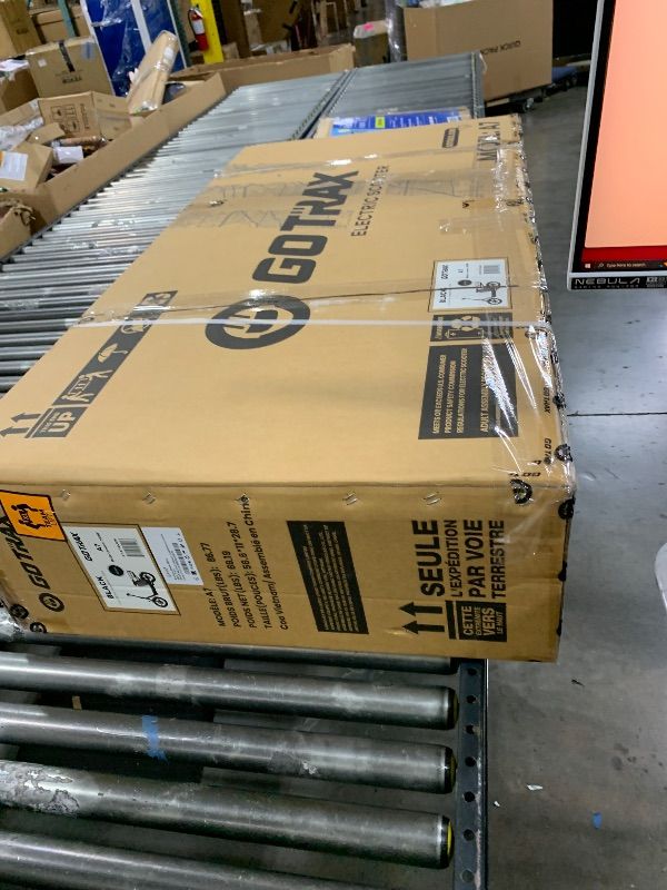 Photo 1 of Gotrax A7 Electric Scooter for Adults-16 Pneumatic Tires, 500W Motor Hits 20 Mph, 28 Miles Range & 2 Gears, Comfortable Seat & Big Seat Bag, Wider Deck & Carry Basket for Daily Commuting Black
