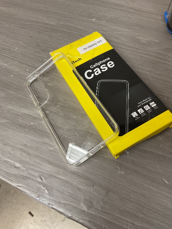 Photo 1 of JETech Case for Samsung Galaxy S23 5G 6.1-Inch, Non-Yellowing Shockproof Bumper Protective Phone Cover, Anti-Scratch Hard PC Back (Clear)
