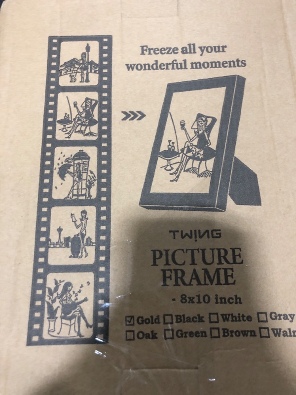 Photo 1 of TWING 8x10 Gold Picture Frames Set of 6,Rustic Gold Frames Display Pictures 5x7 with Mat or 8x10 without Mat,Tabletop Display and Wall Mounting Collage Photo Frame Set for Wall Gallery