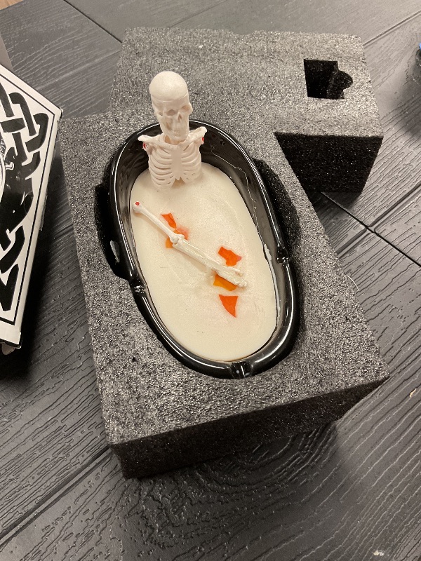 Photo 1 of Halloween Decorations - Halloween Skeleton Candles - Skeleton Designs for Milk Bath - Novelty Designs Rose Petals - Perfect for Halloween Indoors Home Holiday Parties