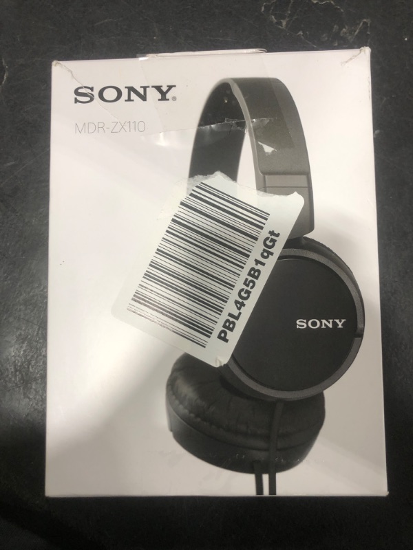 Photo 1 of Sony ZX Series Wired On-Ear Headphones, Black MDR-ZX110