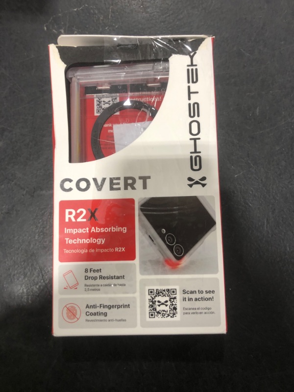 Photo 1 of Ghostek Covert Clear Galaxy Z Flip 7 Case with Built-in Kickstand, MagSafe and Full Hinge Protection Designed for 2025 Samsung Galaxy Flip7 (6.9") (Clear)