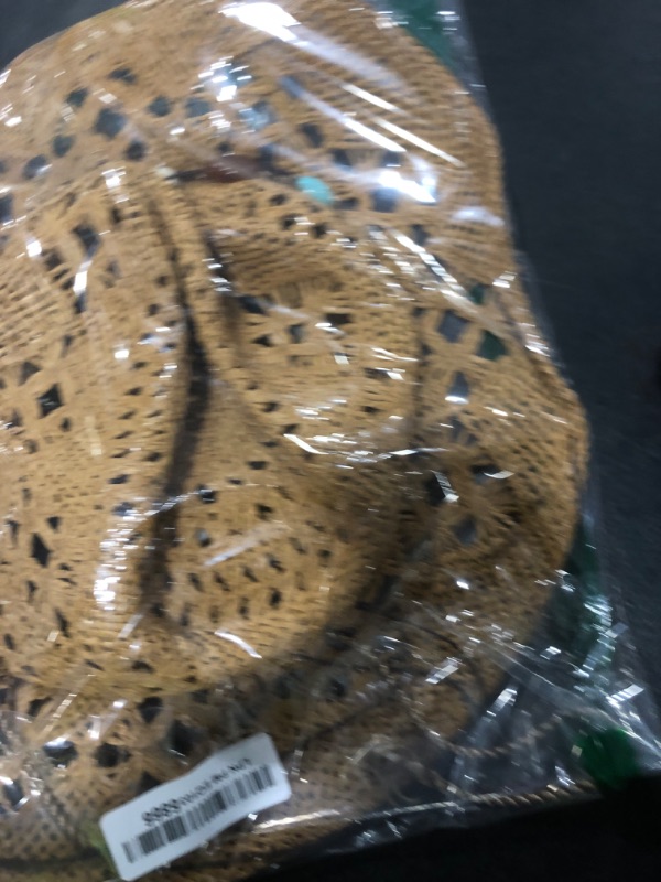 Photo 1 of Melesh Straw Cowboy Hat for Women and Men with Shapeable Wide Brim Sun Beach Western Cowgirl Hat (US, Alpha, One Size, Khaki-M)