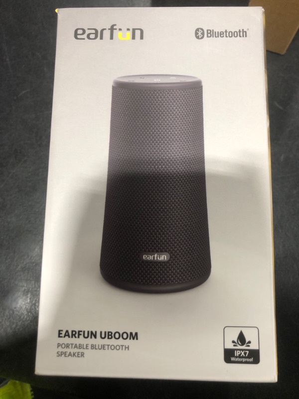 Photo 1 of EarFun® UBOOM Bluetooth Speaker, [24W Stereo Sound] Boom Bass, 360° Surround Sound, Sweatshield™ IPX7 Waterproof, Indoor & Outdoor Modes, Dual Pairing, 24Hrs, Portable Wireless Speaker for iPhone etc