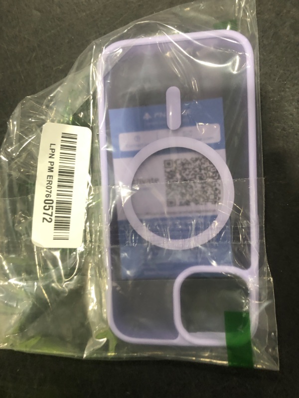 Photo 1 of FNTCASE for iPhone 15 Case: for iPhone 14 & iPhone 13 Case | Magnetic Frosted Translucent Slim Shockproof Cell Phone Cover | Military Grade Protection Drop Proof Tough Protective Cases - Lightpurple