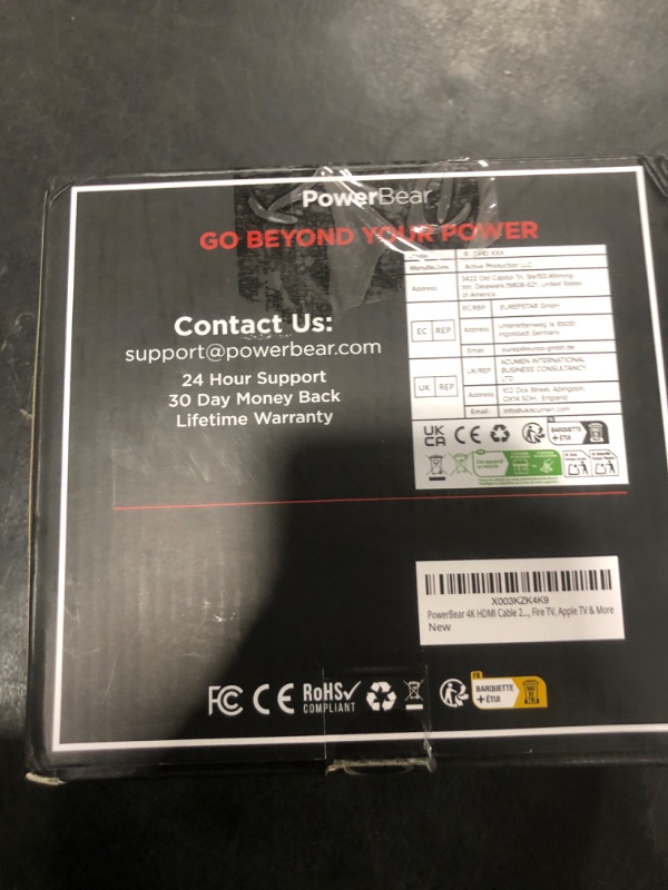 Photo 1 of PowerBear 4K HDMI Cable 25 ft [2 Pack] High Speed, Braided Nylon & Gold Connectors, 4K @ 60Hz, Ultra HD, 2K, 1080P, ARC & CL3 Rated | for Laptop, Monitor, PS5, PS4, Xbox One, Fire TV, Apple TV & More