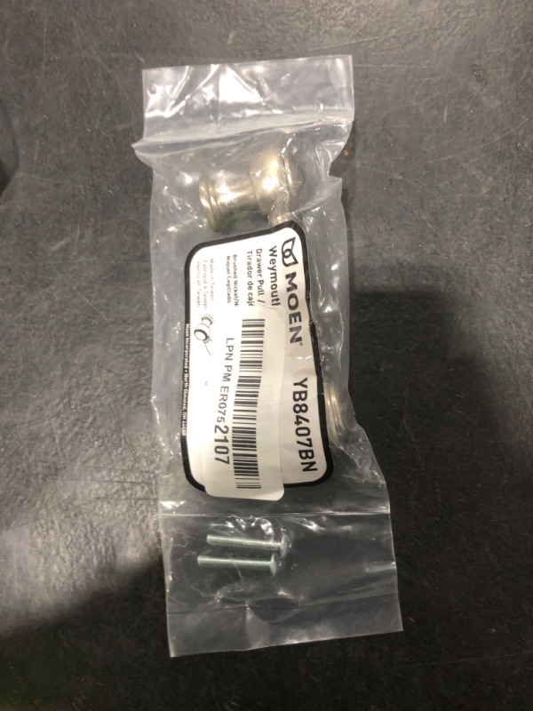 Photo 1 of Moen Weymouth Brushed Nickel Cabinet or Drawer Pull on 3-Inch Centers, YB8407BN