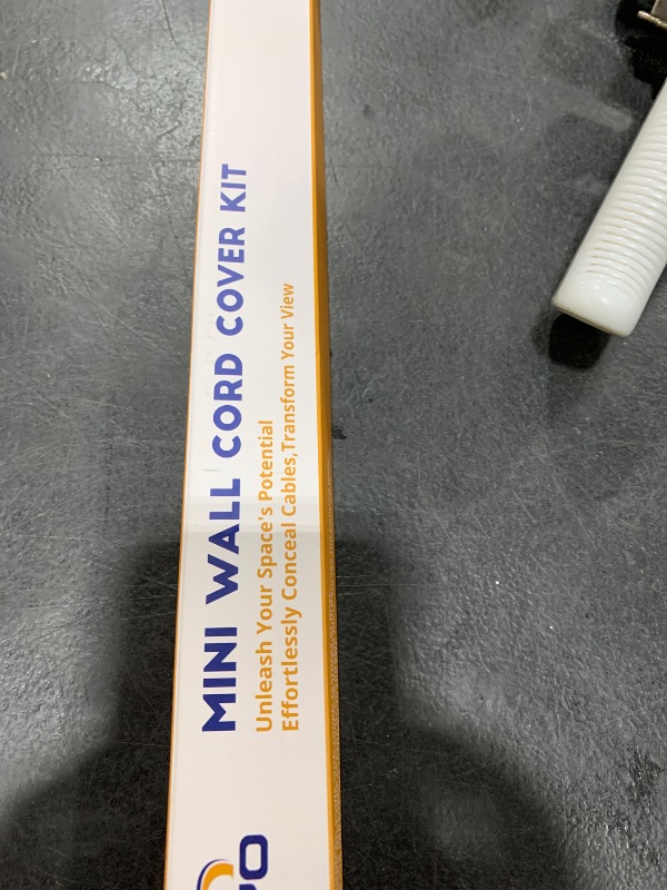 Photo 1 of ZhiYo Cord Hider Wall for One Cord, 68in Cord Covers for Wires on Wall, Easy Install Cable Cover Wall, Cable Raceway White Hide Cords, Cable Hider Cord Management Wall, 4X L17in W0.6in H0.4in