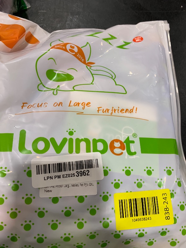 Photo 1 of LovinPet Pitbull Large Dog Clothes, Wound Care/Post Surgery Dog Clothes, Lost World Dinosaurs Print, UV Protection, Pet Anxiety Relief, Large Dog Onesies, Pet PJ's /2XL