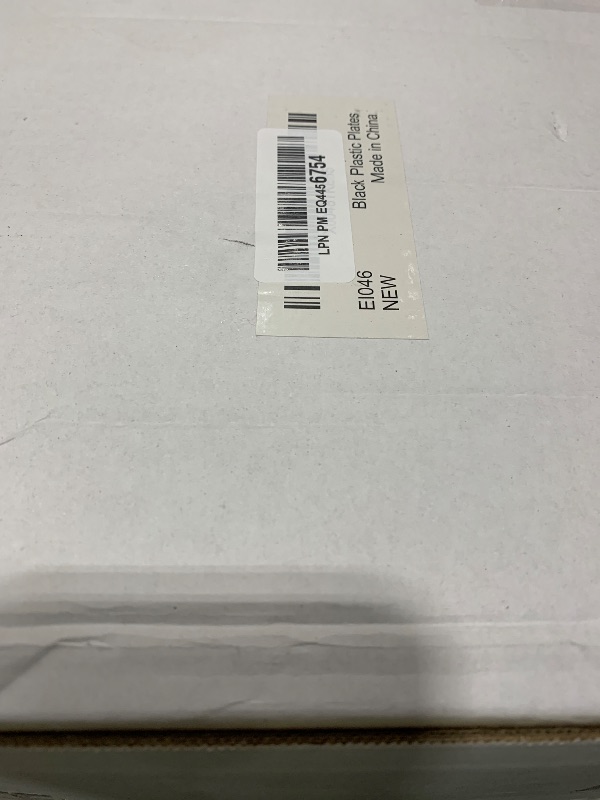 Photo 1 of EI 150pcs Black Plastic Plates Frosted Plastic Plate,Premium Heavy Duty Black Plastic Plates,Black Disposable Plates with Black Plastic Silverware,10.25" Dinner Plates and 7.5" Dessert Plate