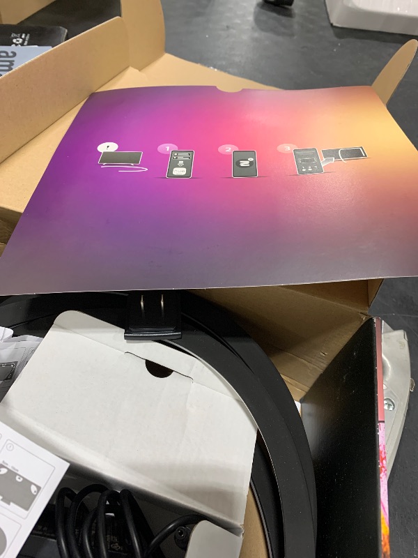 Photo 1 of Philips Hue Play HDMI Sync Box 8K + Gradient 75" Smart TV Light Strip - Sync Your Video Games, Movies, and Music - Requires Hue Bridge - Supports Dolby Vision HDR10+ - Control with Hue App