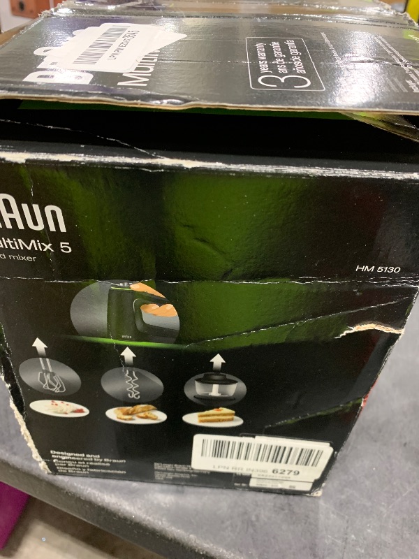 Photo 1 of Braun MultiMix 5 Hand Mixer, 350W Electric Mixer with Chopper, SmartMix Tech, 9-Speed + Turbo, MultiWhisk, Dough Hooks, Soft-Grip Handle, Lightweight Design, Black