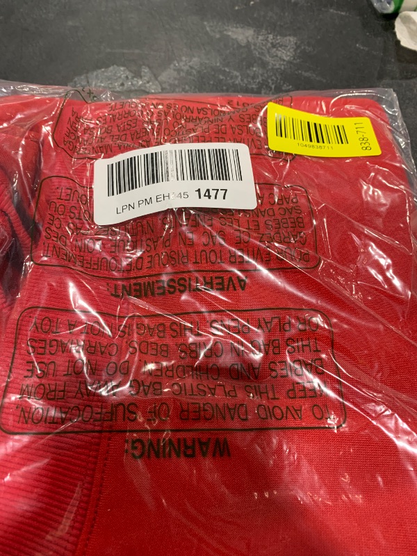 Photo 1 of Haloumoning Girls Oversized Crewneck Sweatshirts Kids Fashion Fleece Drop Shoulder Pullover 5-14 Years Red