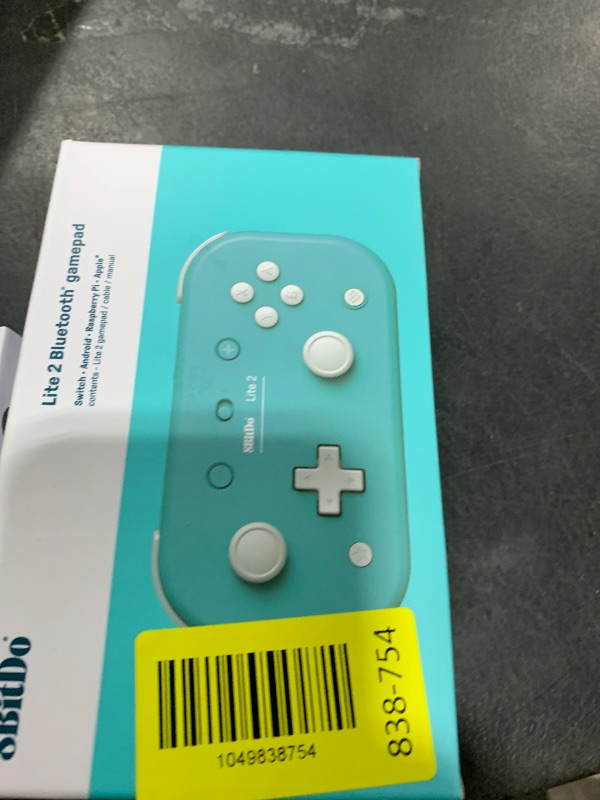 Photo 1 of 8Bitdo Lite 2 Bluetooth Controller with Motion Controls, Linear Motors Vibration, Joysticks, Triggers and D-pad, Wireless Gamepad for Switch/Switch 2, Android & Raspberry Pi (Turquoise)