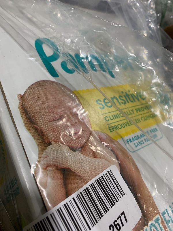 Photo 1 of Pampers Baby Wipes Sensitive, Water Based Hypoallergenic and Unscented 504 Total (6 Flip-Top Packs)