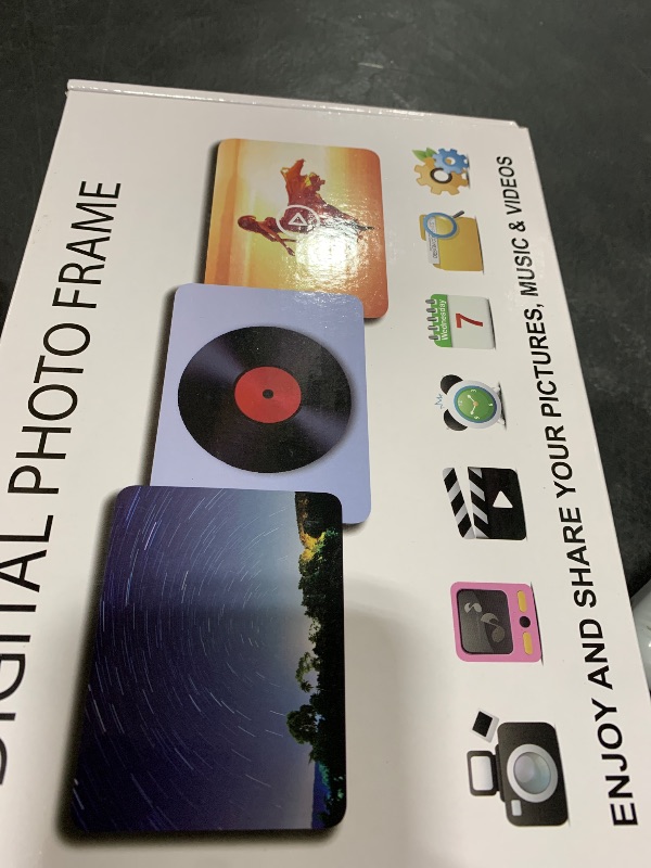 Photo 1 of 7 INCH Digital Photo Frames-Digital Picture Frames with Remote Control, Video Frame Support USB/SD Card,4 Windows Display,Background Music,Multi-Slideshow