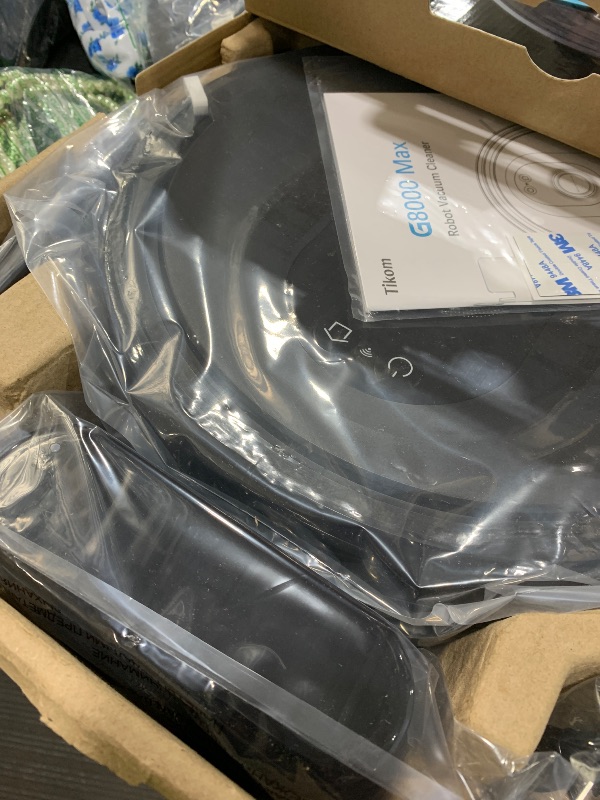 Photo 1 of Tikom Robot Vacuum and Mop Combo, 5000Pa Robotic Vacuum Cleaner, 150 Min Max, App & Remote Control, Ideal for Hard Floor, Carpet, Pet Hair, Self-Charge(G8000 Max)