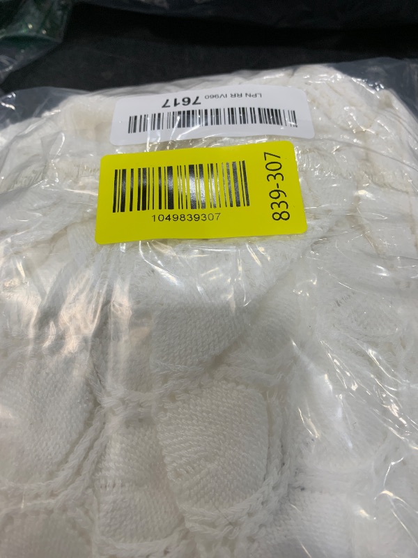 Photo 1 of Women's Batwing Hollow Out Open Front Oversized Bolero Shrug Cardigan Ivory XL