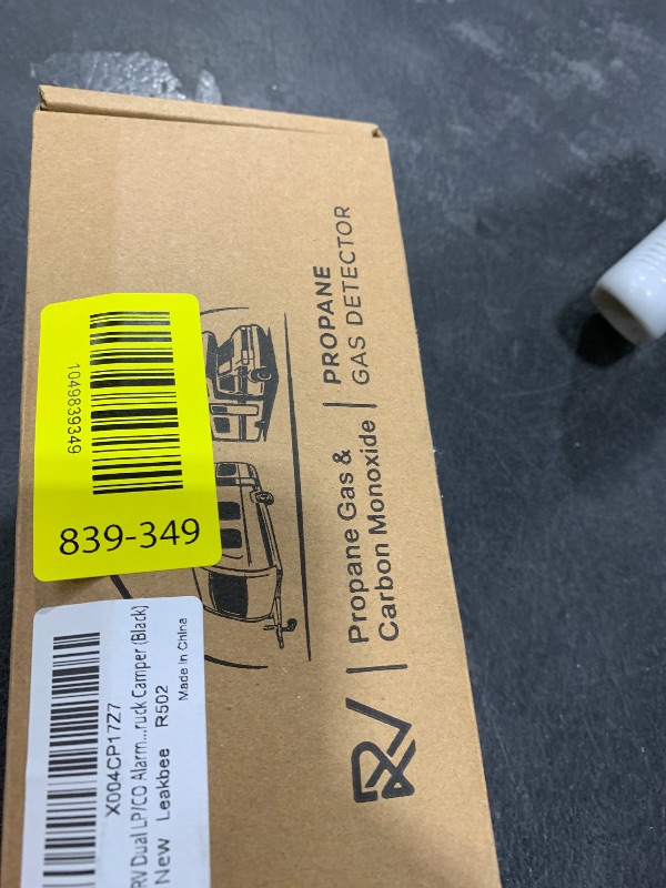 Photo 1 of RV Dual LP/CO Alarm, RV Carbon Monoxide and Propane Detector, Hardwired-12V DC with 3 Different Brackets for Motorhome Travel Trailer, Motor Coach, Truck Camper (R502 Black)