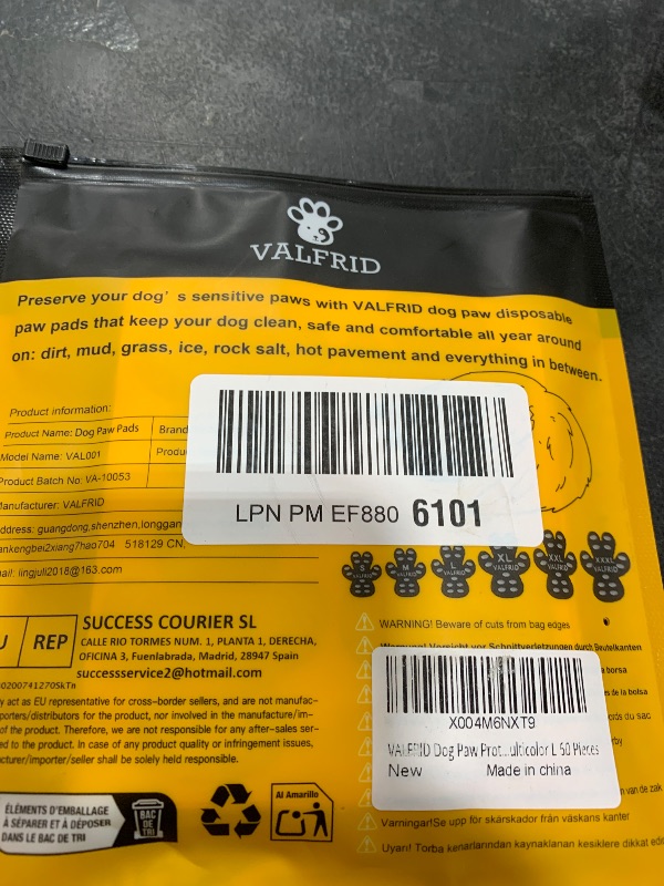 Photo 1 of VALFRID Dog Paw Protector Pads,15 Sets-60 Pads Anti-Slip Grips for Hardwood Floors,Best for Hot Pavement,Strong Self-Adhesive Traction Stickers for Senior Dog Essentials Multicolor L