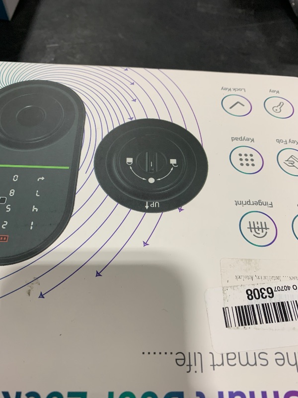 Photo 1 of Keypad Smart Door Lock with Knob, Keyless Entry Door Lock, Fingerprint Door Knob for Front Door, Electronic Code, App Remote Control, Easy Installation, Auto Lock,Black