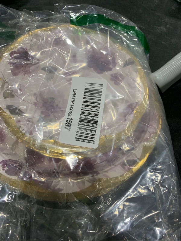 Photo 1 of WRAPAHOLIC 50Pcs Floral Paper Plates - 9" and 7" Beautiful Purple Floral Disposable Plates Decorative Dinner Plates for Party Tableware Supplies Table Decor