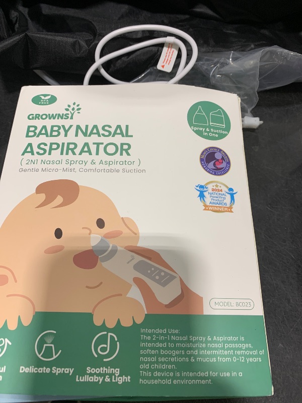 Photo 1 of GROWNSY Nasal Aspirator for Baby, Electric Baby Nose Sucker with Larger Suction Chamber and More Powerful Suction, Automatic Nose Cleaner with Music and Light Soothing Function