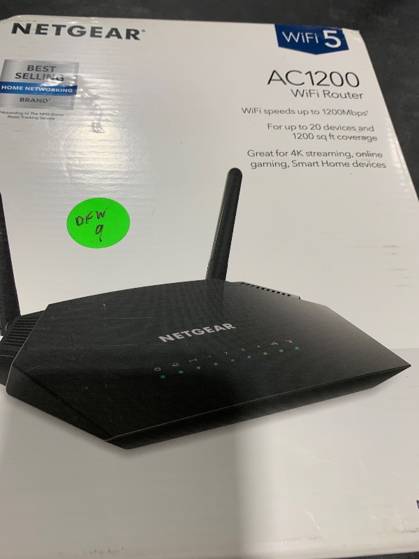 Photo 1 of NETGEAR WiFi Router (R6230) - AC1200 Dual Band Wireless Speed (up to 1200 Mbps) | Up to 1200 sq ft Coverage & 20 Devices | 4 x 1G Ethernet and 1 x 2.0 USB Ports