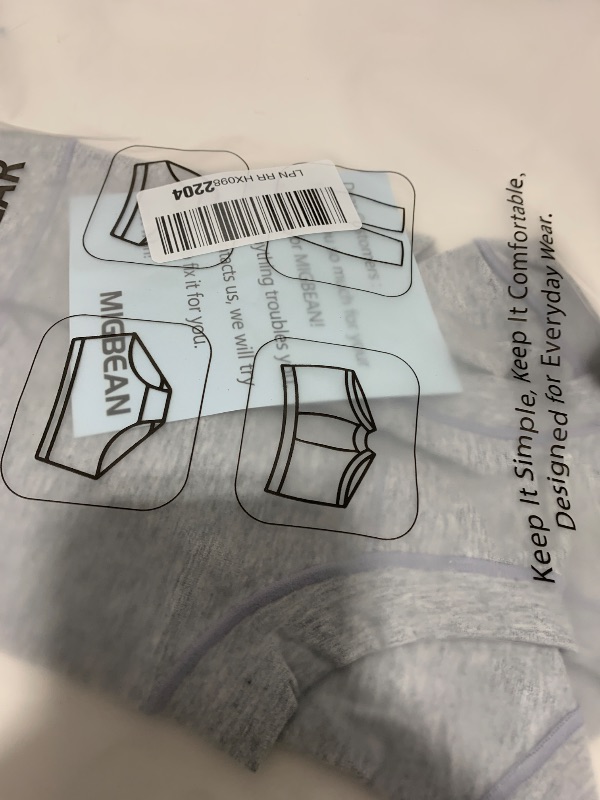 Photo 1 of SEE NOTES...............Migbean Womens Seamless Boy Shorts Underwear Soft Stretch Boxer Shorts Briefs No Show Panties 2 Packs Black Grey