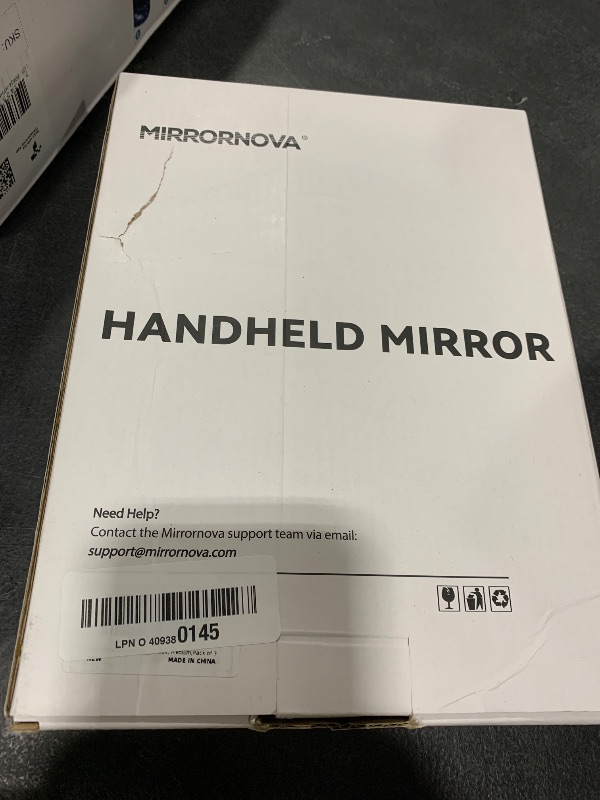 Photo 1 of MIRRORNOVA Hand Mirror, Barber Hairdressing Handheld Mirror with Handle for Salon, Square, Black, Medium,Pack of 3