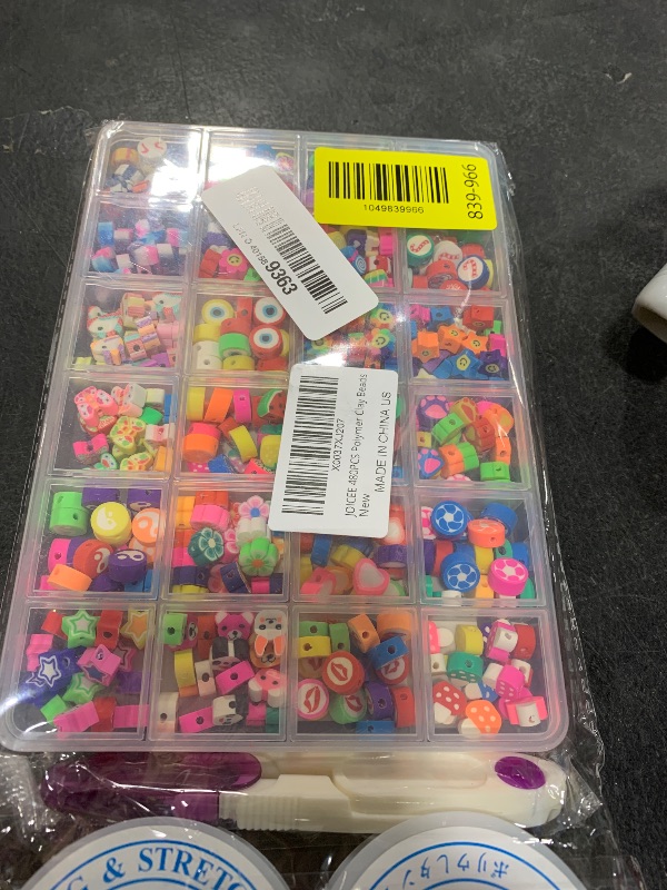 Photo 1 of JOICEE 480PCS Fruit Flower Polymer Clay Beads, 24 Style Cute Heart Mushroom Clay Beads Charms for Jewelry Necklace Earring Making, DIY Bracelet Making Kit Accessories for Women Girls