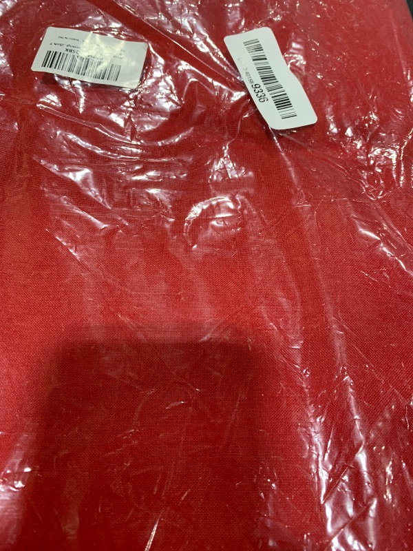 Photo 1 of Hiasan Red Tablecloth Rectangle - Wrinkle Resistant and Waterproof Dining Room Washable Christmas Table Cloth, Polyester, 54 x 80 Inch