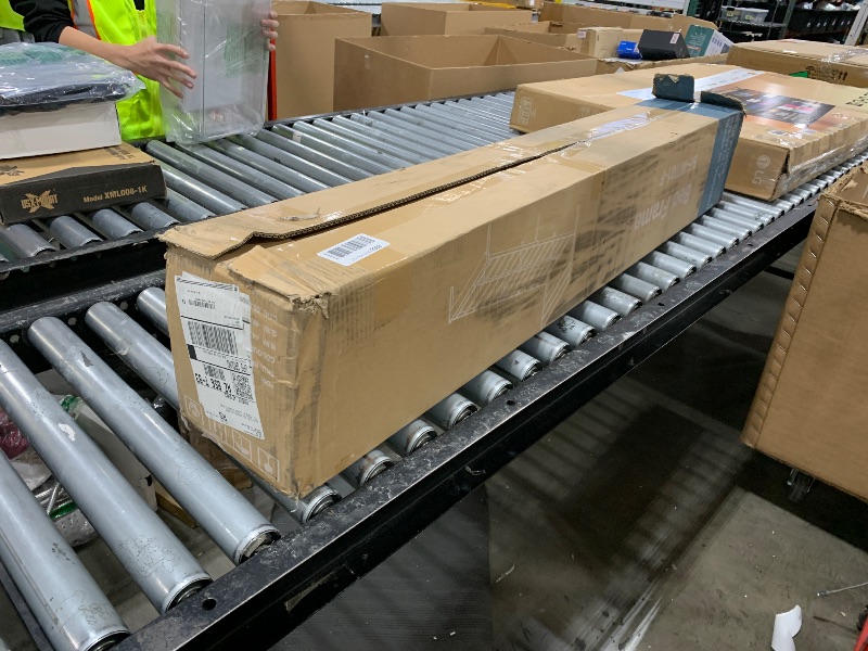 Photo 1 of Sweetcrispy Full Size Bed Frame with Headboard, 800LBS Mattress Foundation with All Sturdy Metal Support, Under Bed Storage, No Box Spring Needed, Easy Assembly, Rust Brown