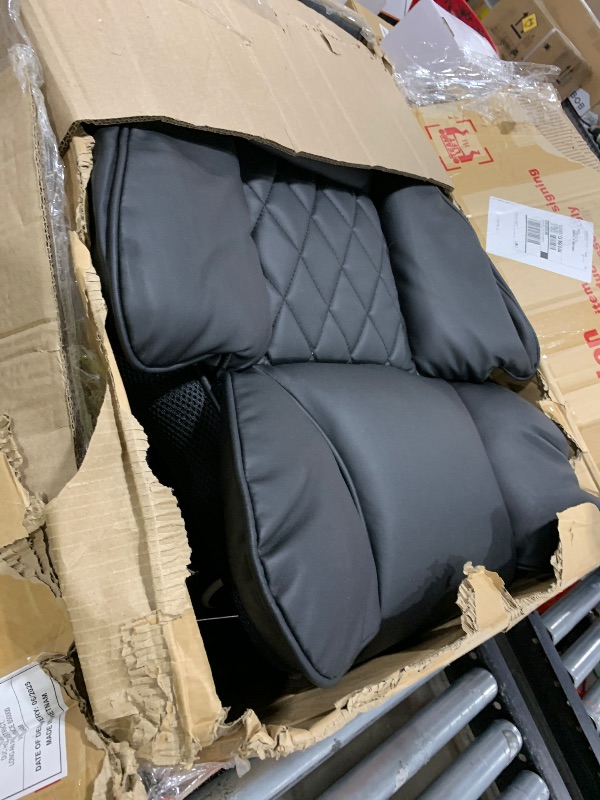 Photo 1 of COMHOMA Big and Tall Office Chair, High Back Leather Gaming Chair with Footrest, Executive Ergonomic Office Chair with Pocket Spring Lumbar Support and with Outward Fixed Soft Armrests